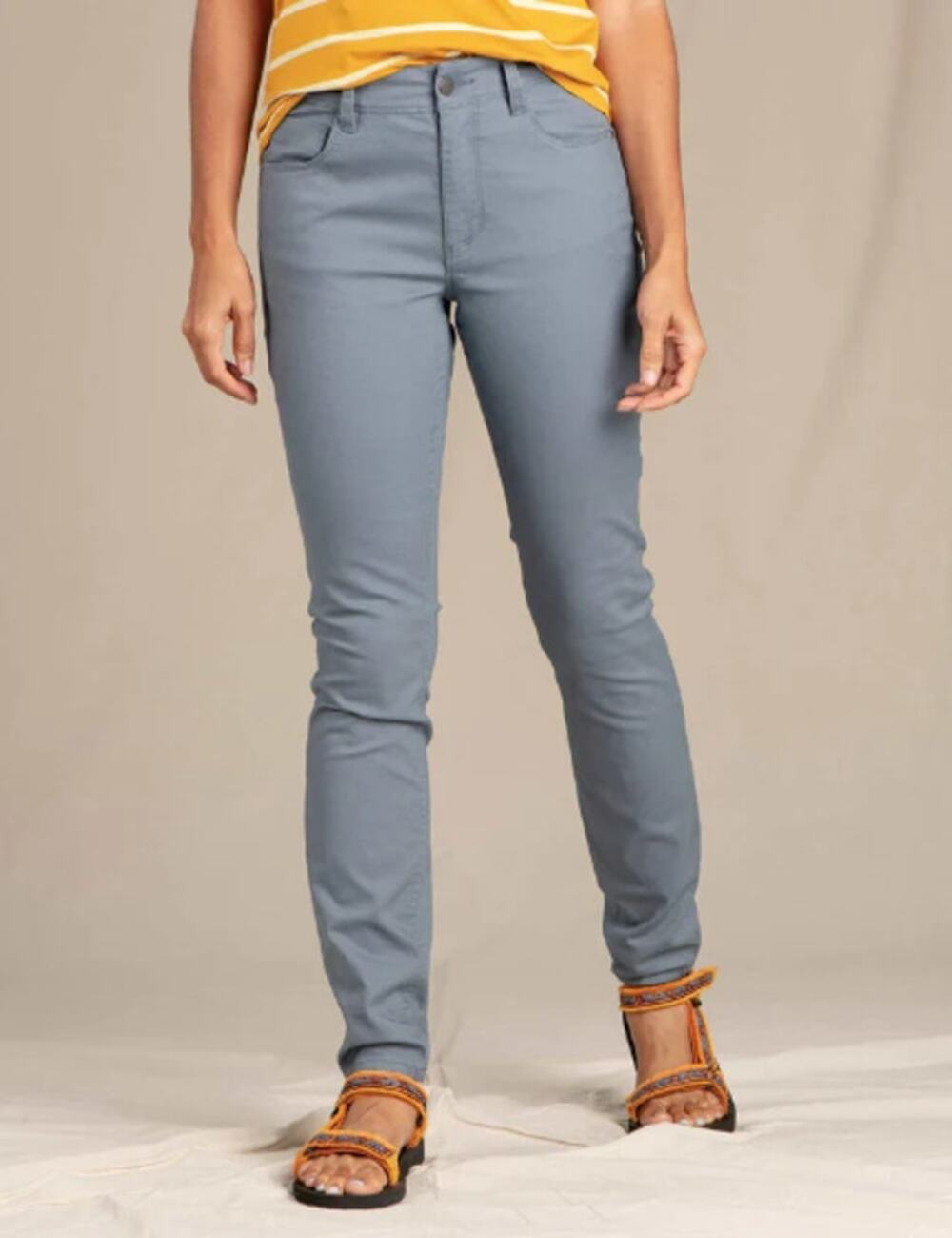 NWT Toad&Co Earthworks 5 Pocket Skinny Pants Blue Size 14 Gorpcore